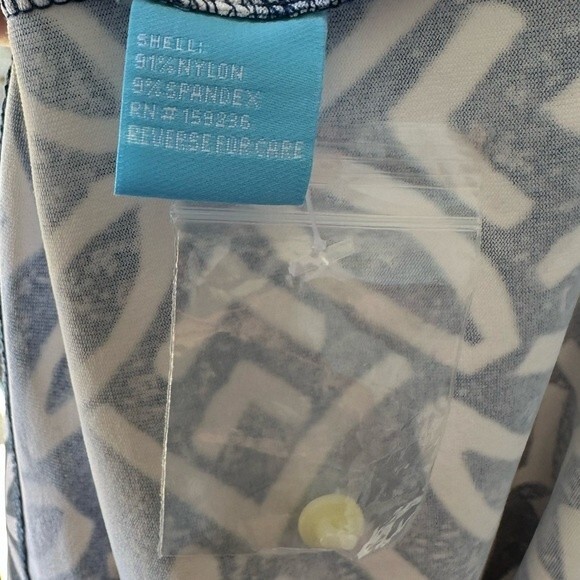 J. McLaughlin Catalyst 3/4 Long Sleeve Sheath Dress Blue White Size L - Picture 7 of 7